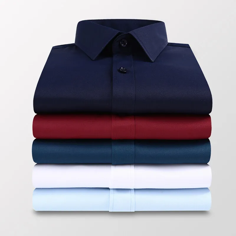 Men Formal Wear Black And White - Kemeja Pria Lengan Panjang Baru 2026,