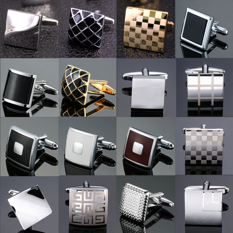 Dress Shirt French Cuff - Manset untuk pria manset perak mewah