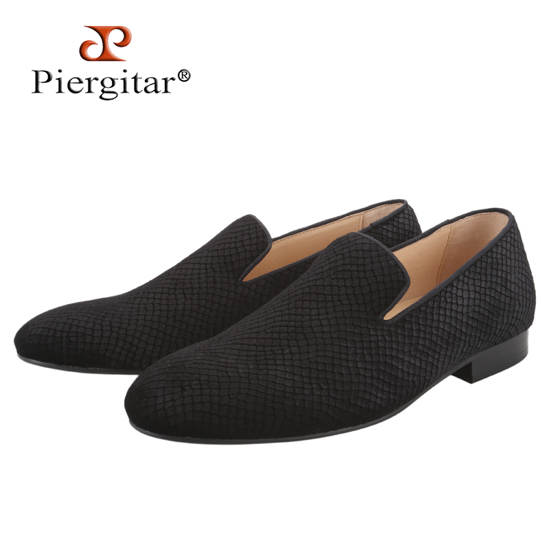 Men Formal Wear Wedding - Piergitar Sepatu Pantofel Pria Beludru Timbul