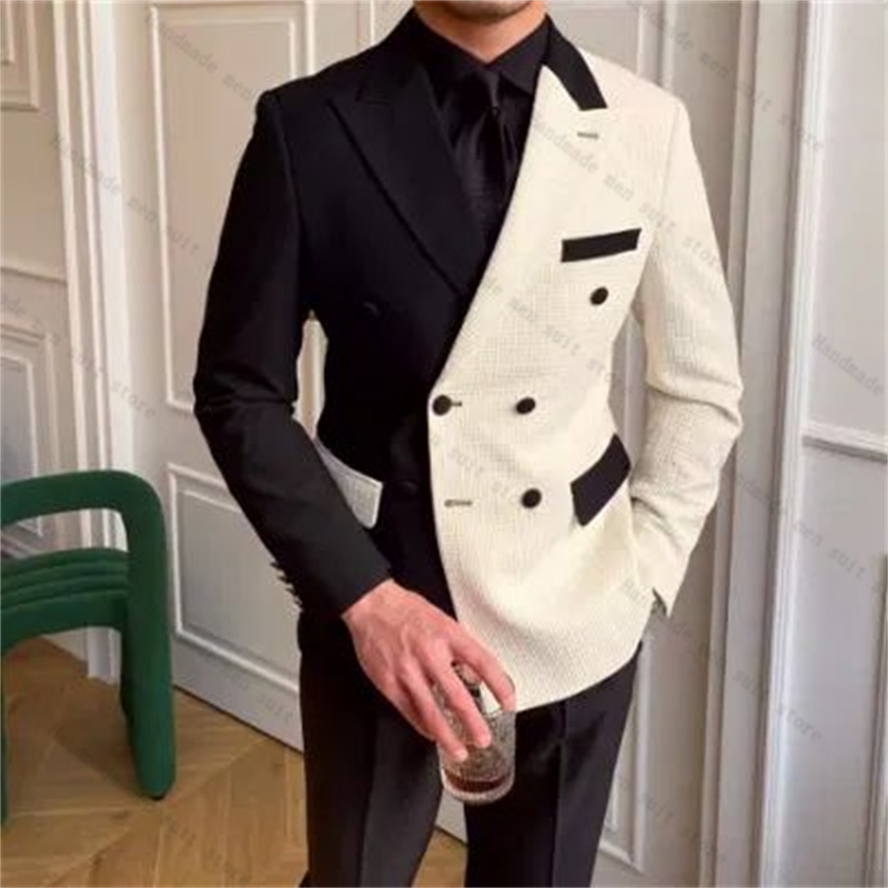 Men Formal Wear Black And White - Jas Pria Hitam Putih 2 Potong