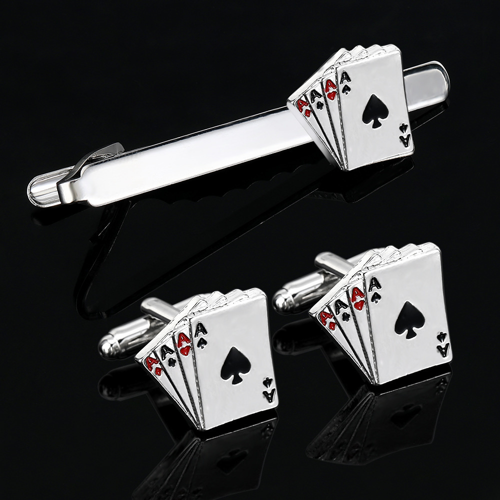 Tie Bar Clip - Klip Dasi Kartu Poker Kreatif Pria