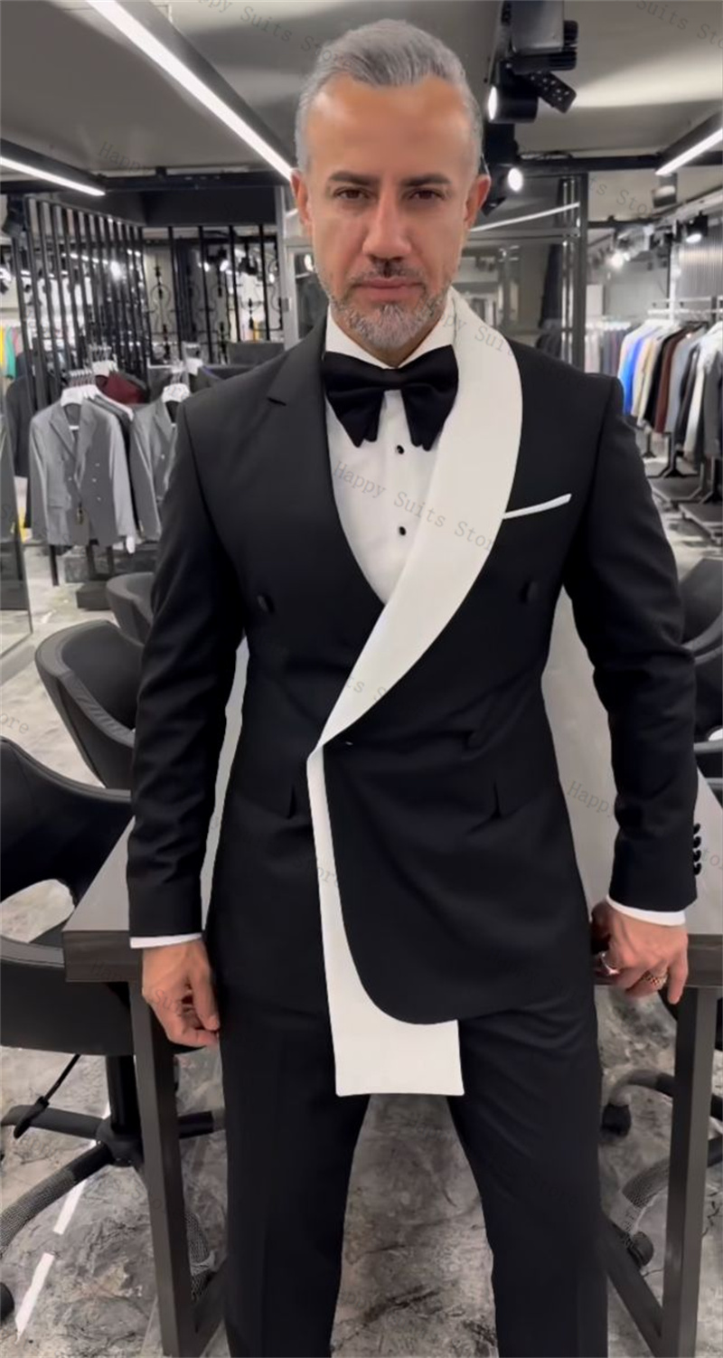 Men Formal Wear Black And White - Setelan Jas Pria Hitam Putih 2
