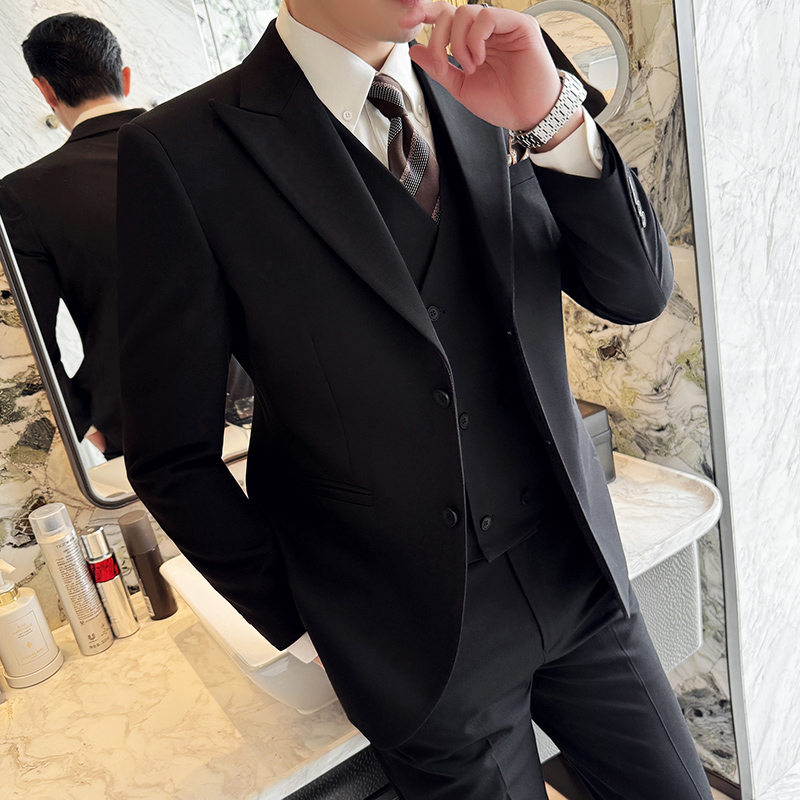 Setelan Pria Tiga Potong Bisni - Men Formal Wear Top ulasan dan harga