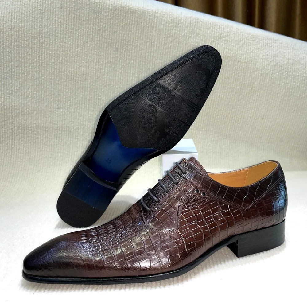 Sepatu Oxford Ujung Lancip Pri - Men'S Formal Office Wear Shoes ulasan dan harga