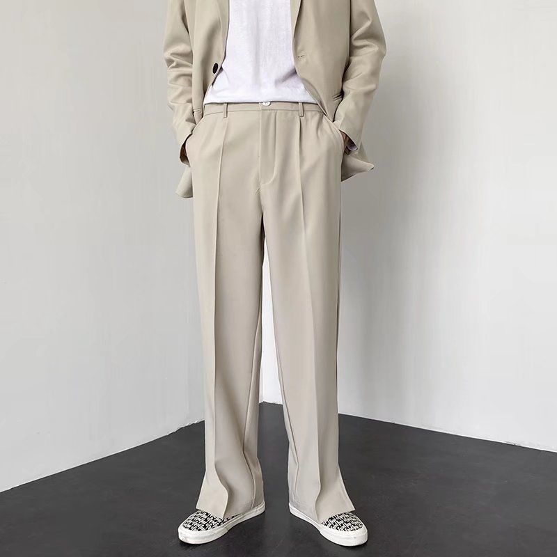 Abu-abu Khaki Celana Setelan H - Korean Men Formal Wear ulasan dan harga