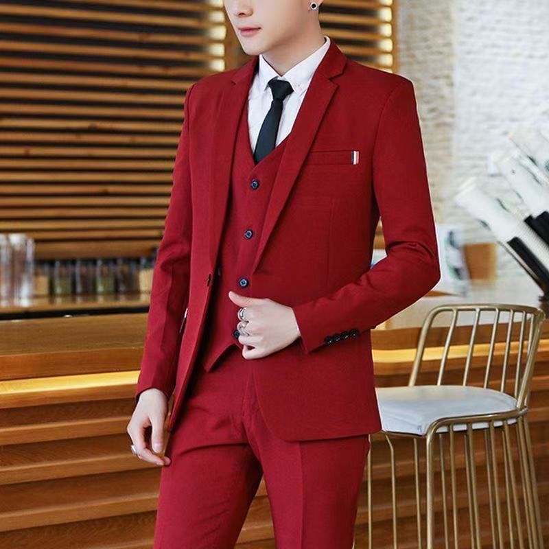 Setelan Jas Pria 2 Potong Slim - Korean Men Formal Wear ulasan dan harga