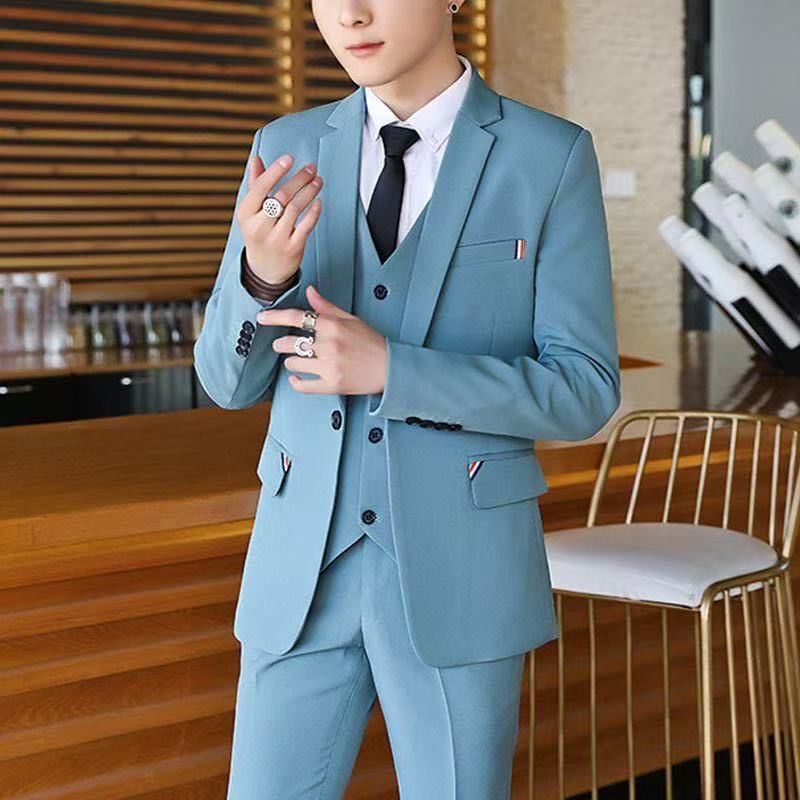 Setelan Jas Pria 2 Potong Slim - Korean Men Formal Wear ulasan dan harga