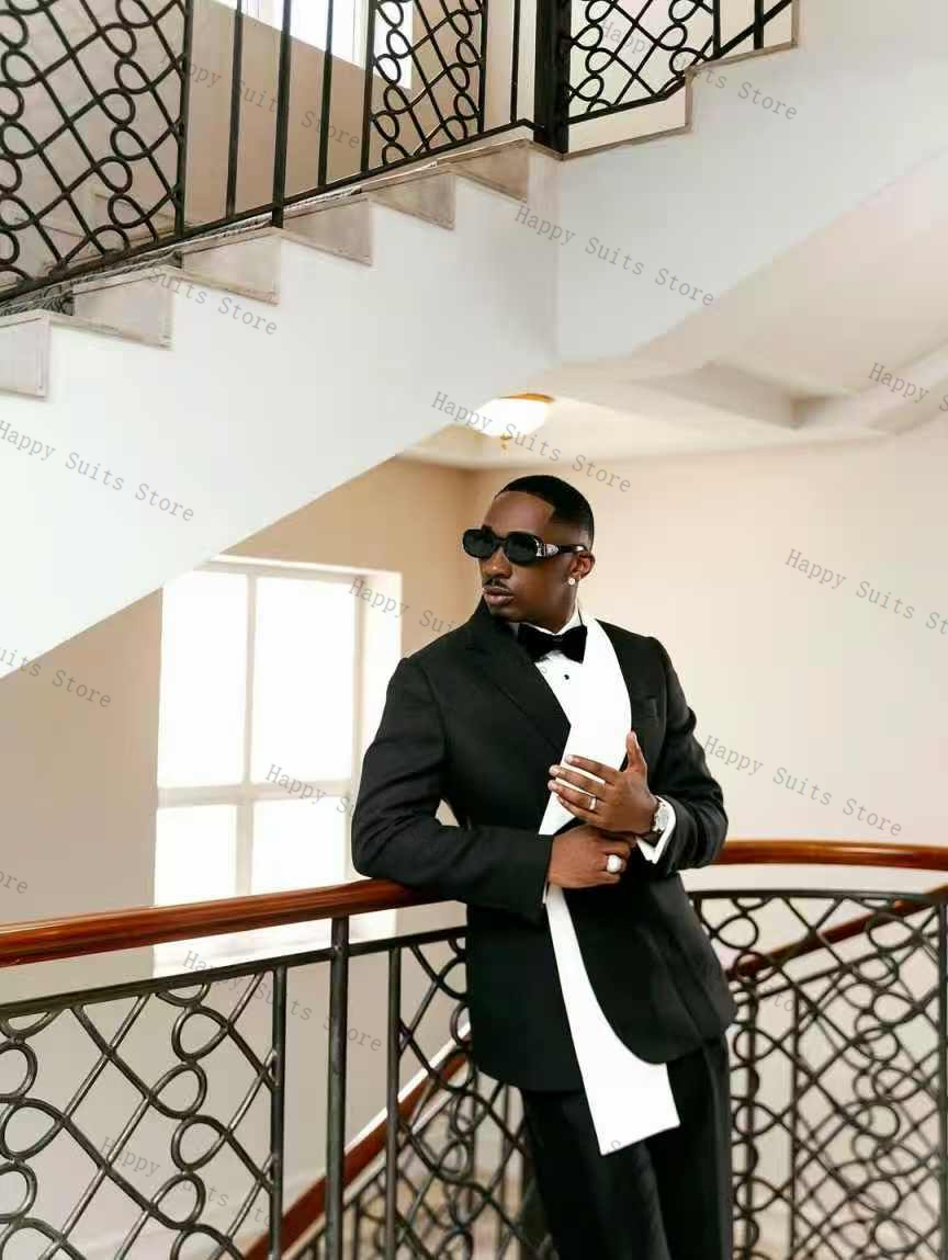 Setelan Jas Pria Hitam Putih 2 - Men Formal Wear Black And White ulasan dan harga