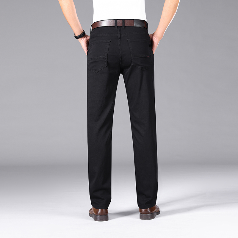 Jins hitam murni pria, pakaian - Men Formal Wear With Jeans ulasan dan harga