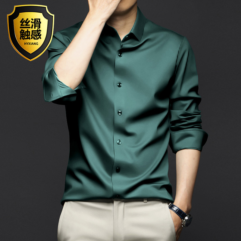 S-5XL pria kemeja lengan panja - Korean Men Formal Wear ulasan dan harga