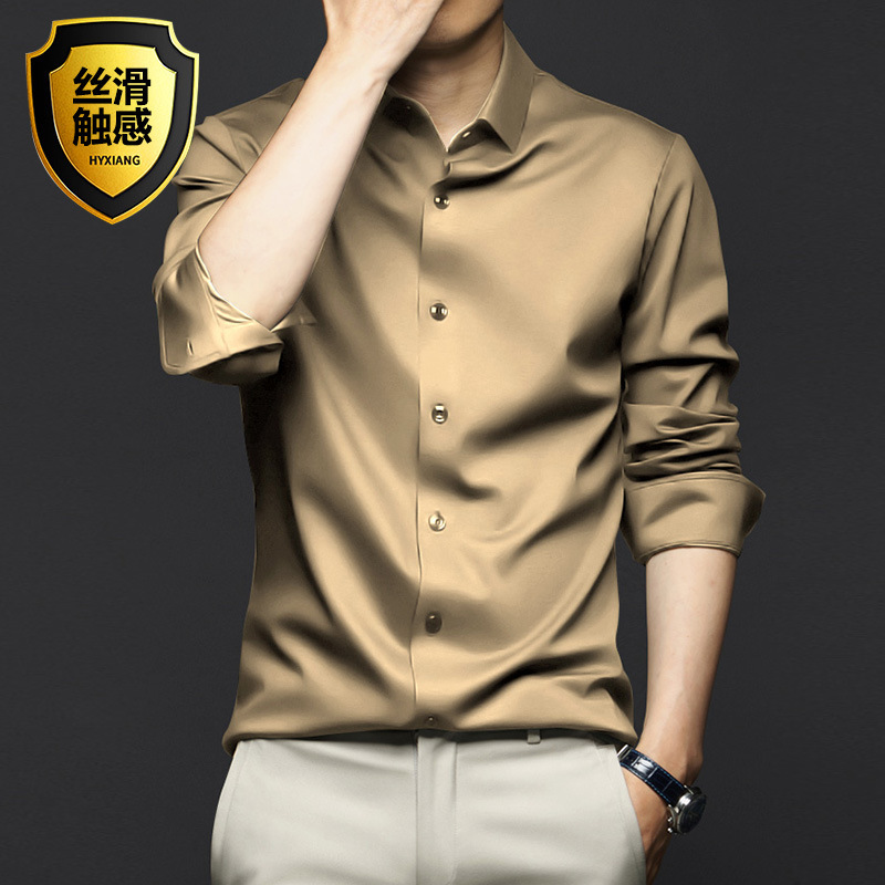 S-5XL pria kemeja lengan panja - Korean Men Formal Wear ulasan dan harga