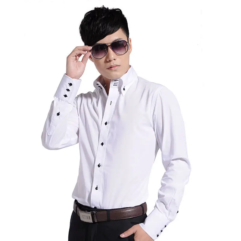 Kemeja Formal untuk pria, keme - Korean Men Formal Wear ulasan dan harga