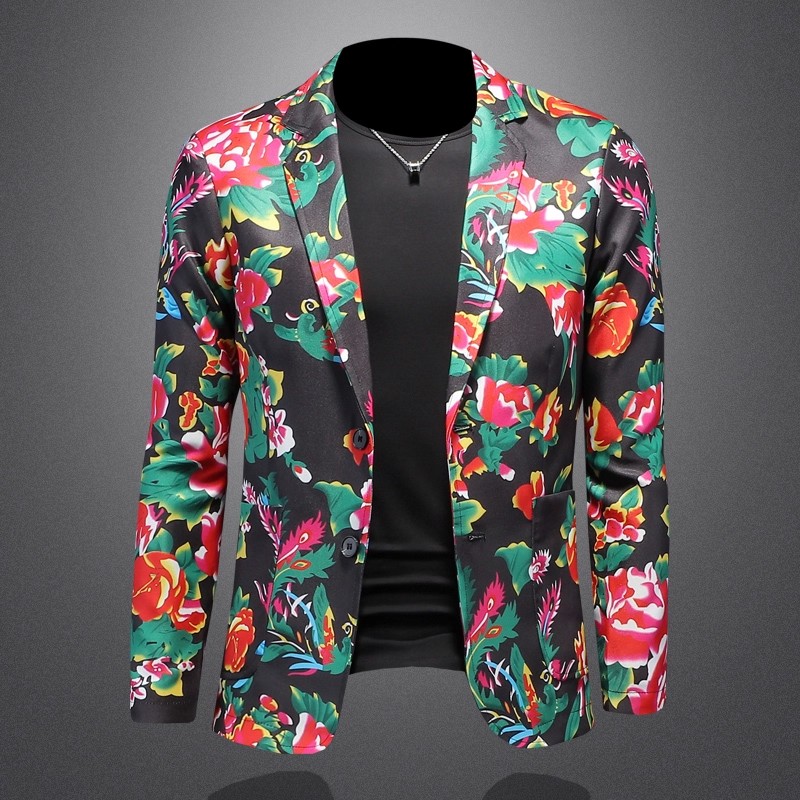 Setelan Pria Slim Fit Motif Bu - Large Men Formal Wear ulasan dan harga