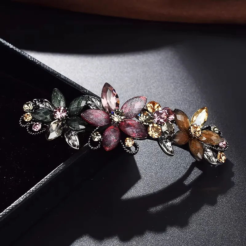Jepit Rambut Bunga Berlapis Rh - Tie Bar Clip ulasan dan harga