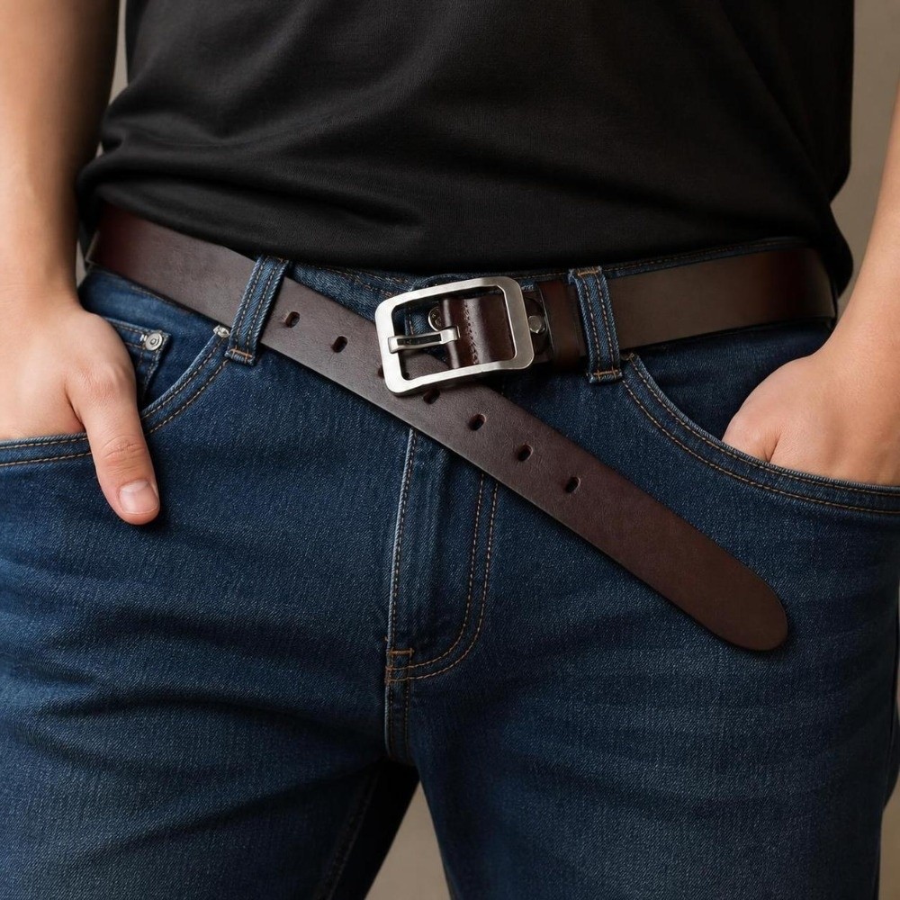Sabuk Kulit PU Kasual Bisnis F - Men Formal Wear With Jeans ulasan dan harga
