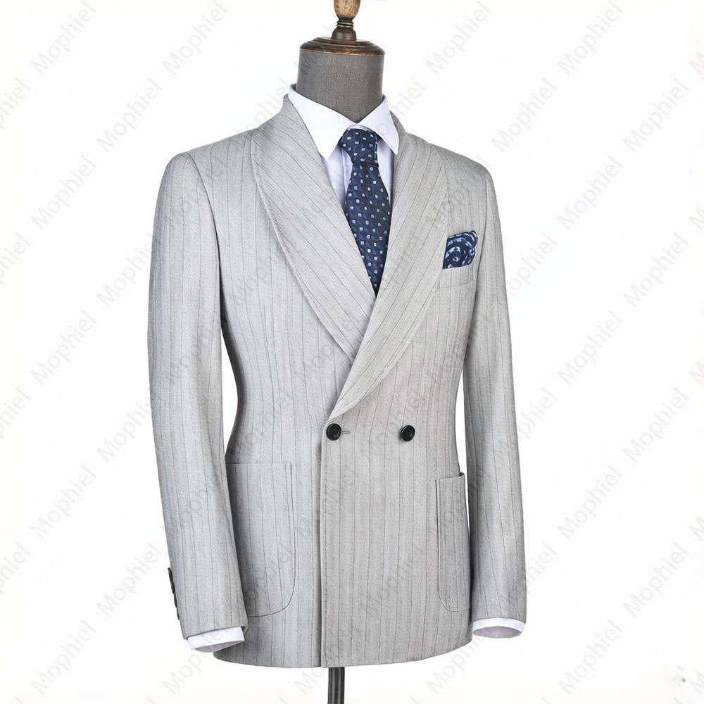 Jas Pria Mophiel Abu-Abu Muda  - Men Formal Wear Wedding ulasan dan harga