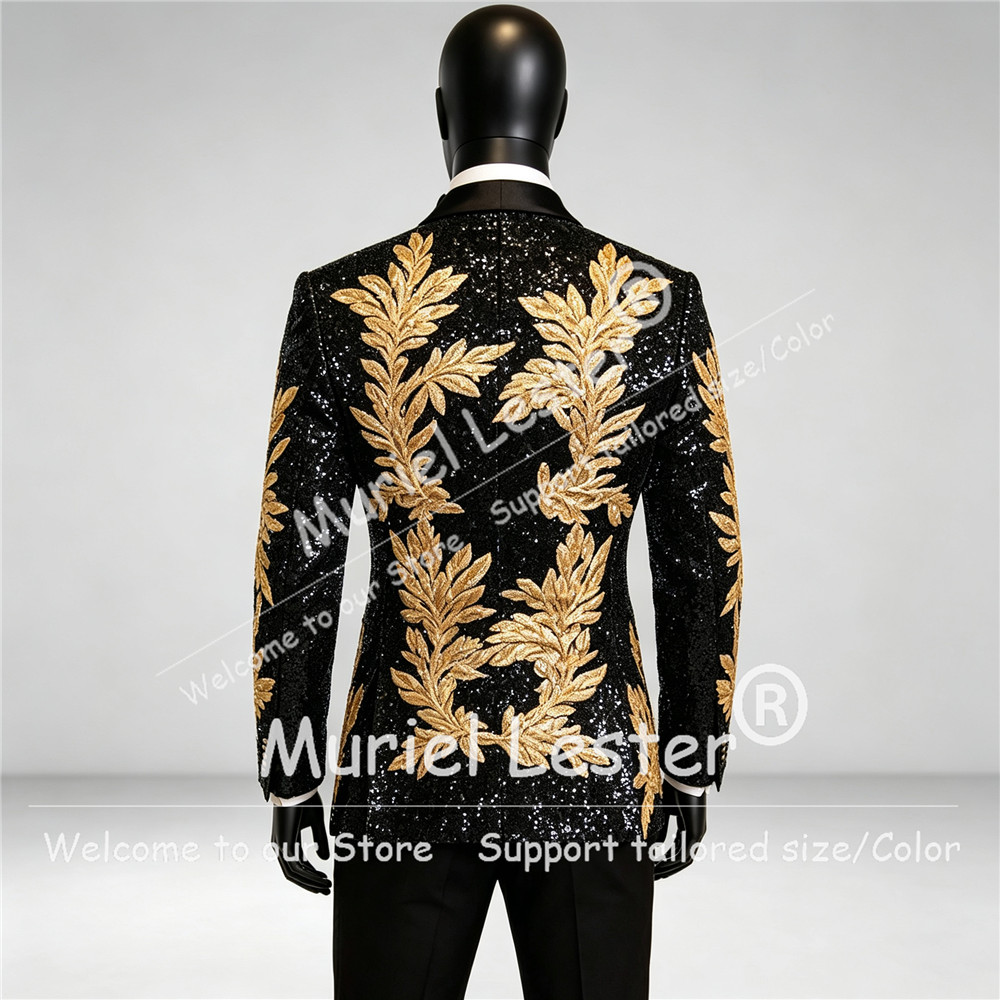 Setelan Tuksedo Pria Berkilaua - Men Formal Wear Wedding ulasan dan harga