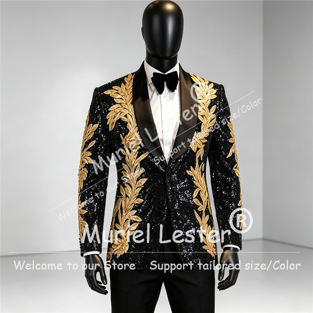 Setelan Tuksedo Pria Berkilaua - Men Formal Wear Wedding ulasan dan harga