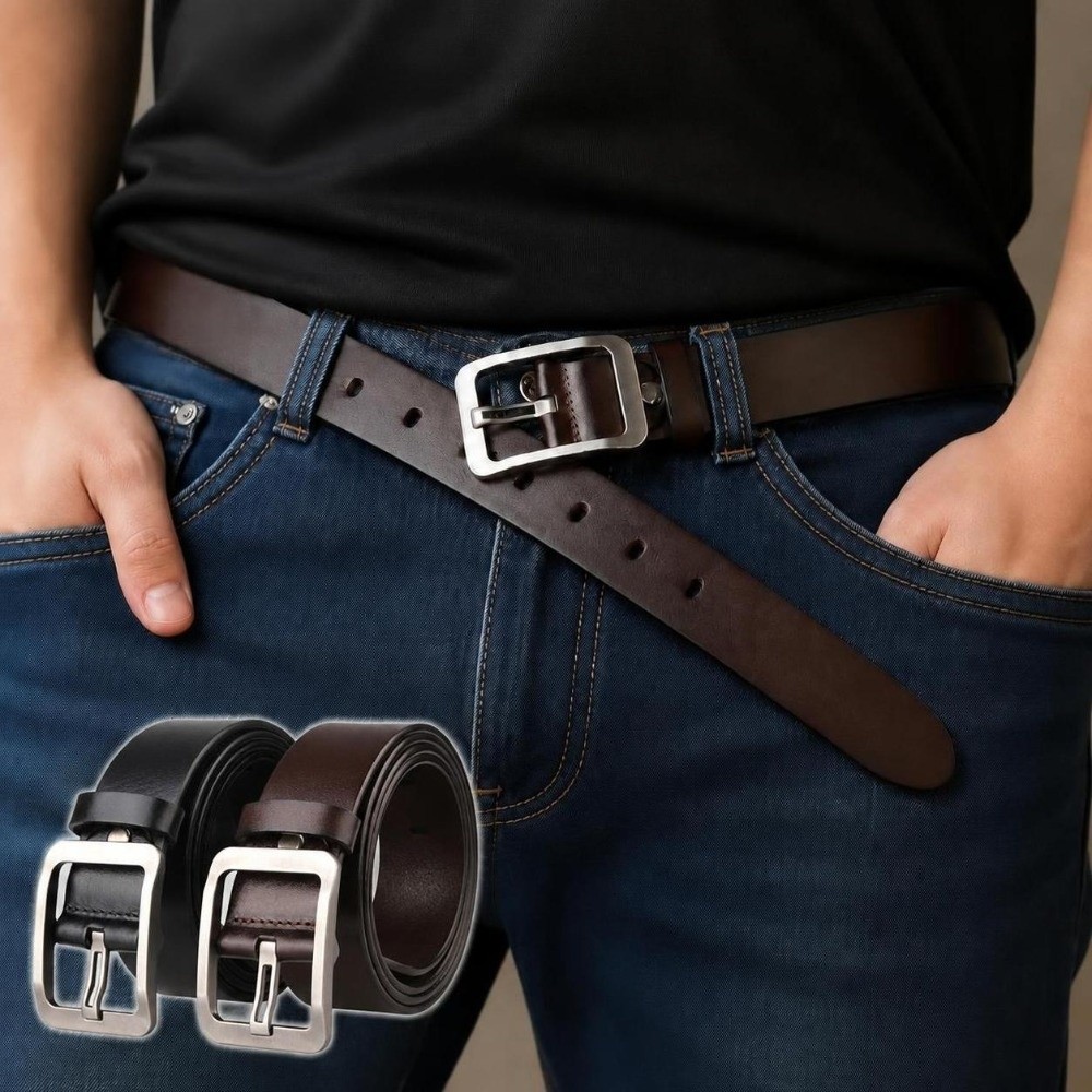 Sabuk Kulit PU Kasual Bisnis K - Men Formal Wear With Jeans ulasan dan harga