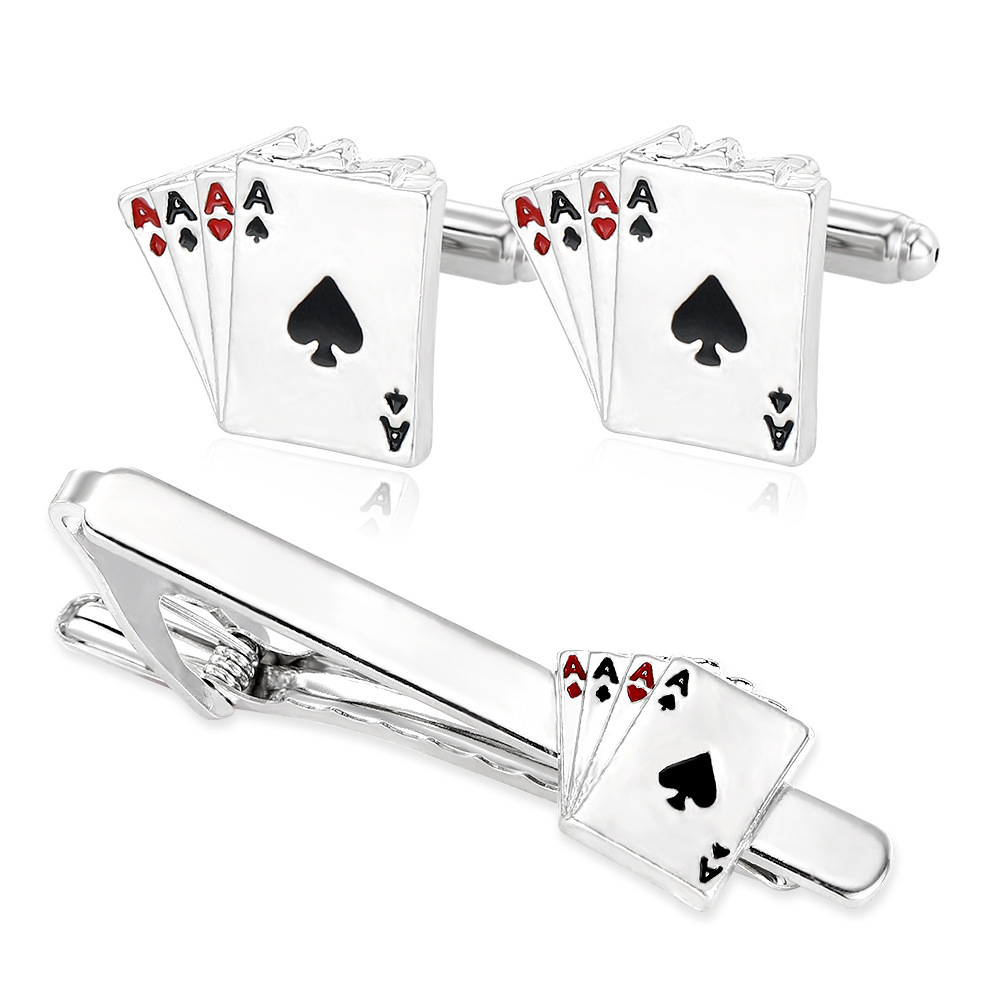 Klip Dasi Kartu Poker Kreatif  - Tie Bar Clip ulasan dan harga