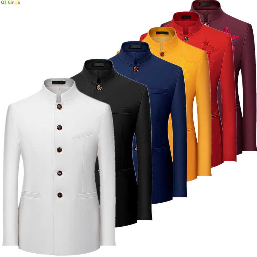 Jas Pria Gaya Cina Lengan Panj - Men'S Style Formal Wear ulasan dan harga