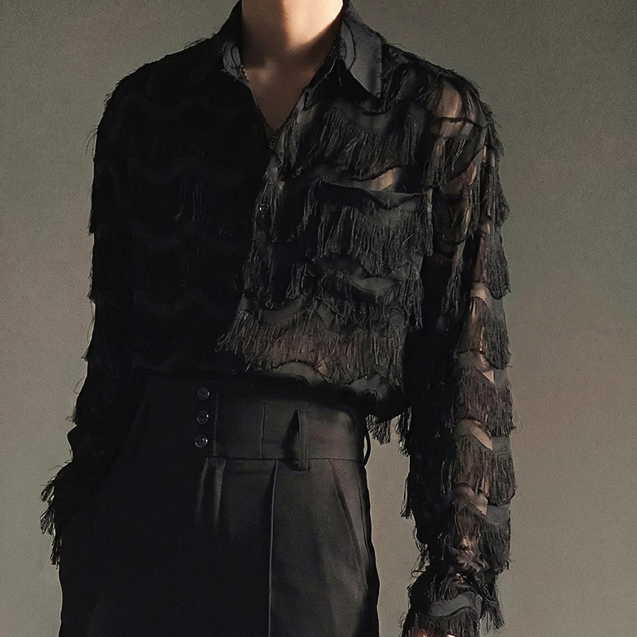 Kemeja Kasual Longgar Vintage  - Korean Men Formal Wear ulasan dan harga