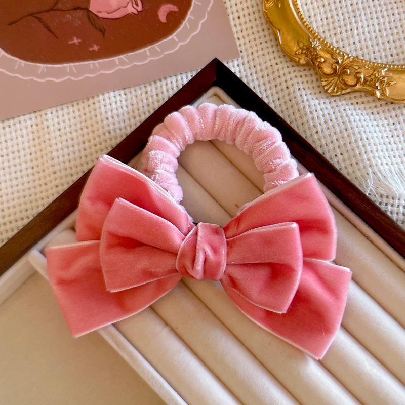 Ikat Rambut Pita Beludru Merah - Tie Bar Clip ulasan dan harga
