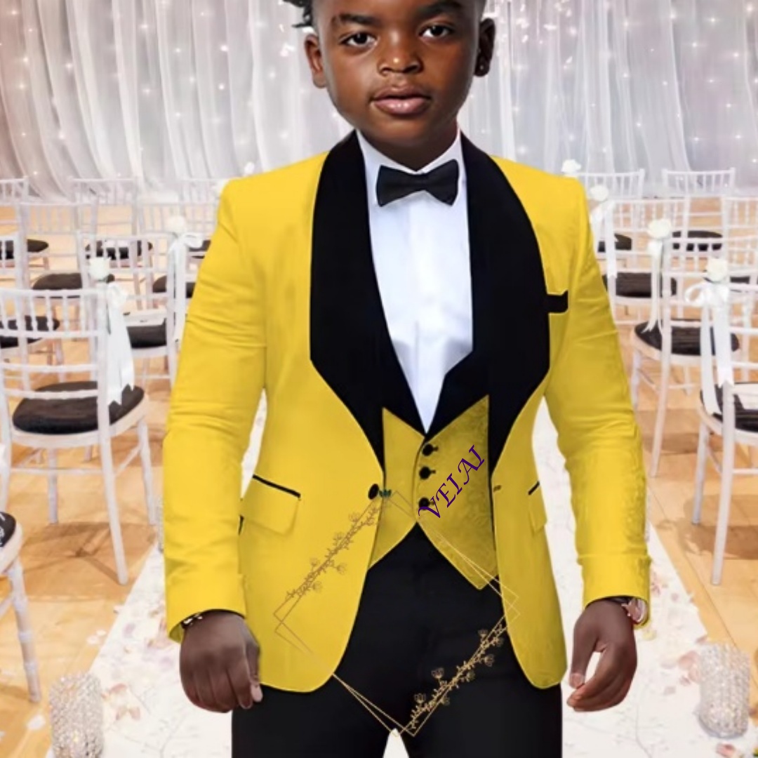 Setelan jas anak laki-laki 3 p - Slim Fit Suit Set ulasan dan harga