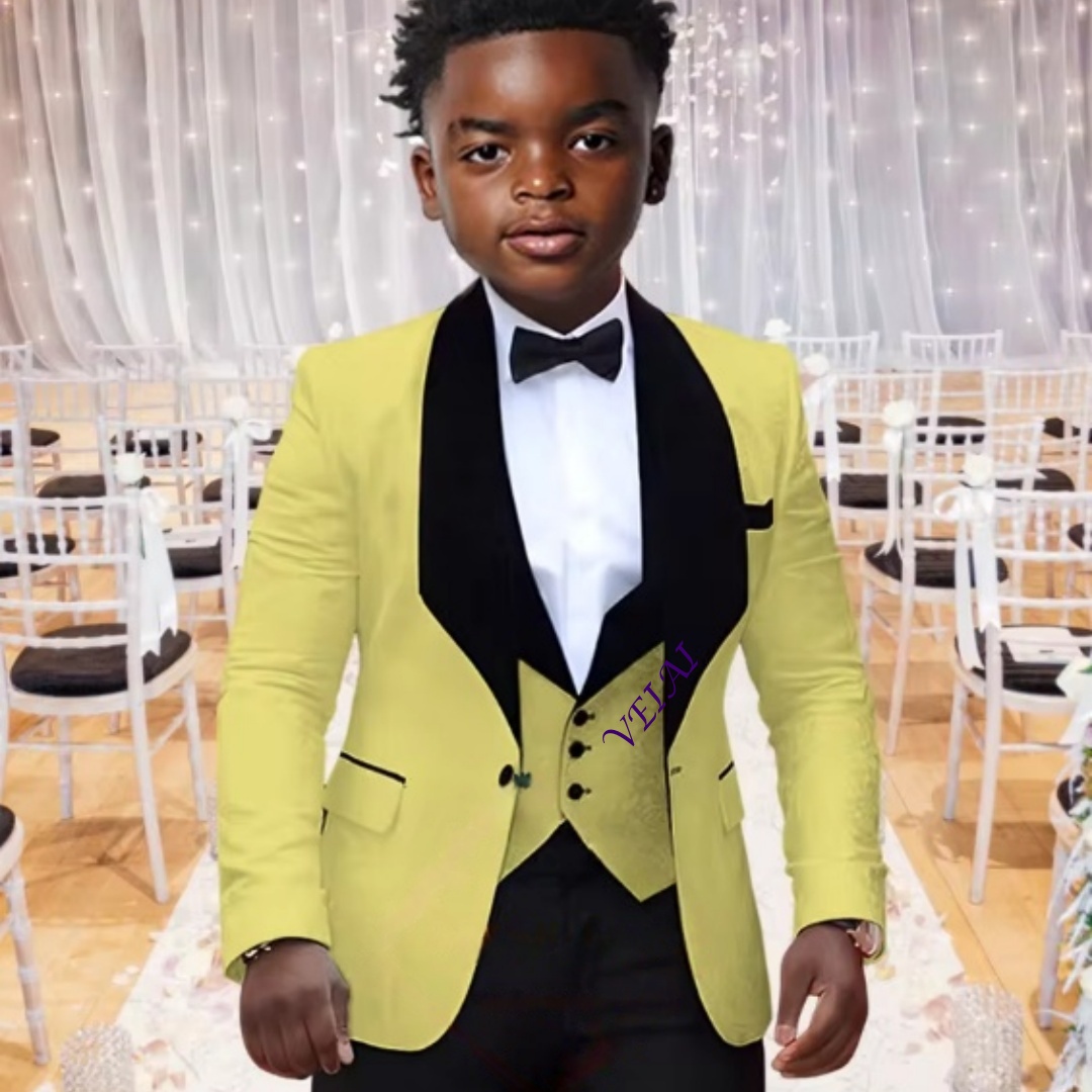 Setelan jas anak laki-laki 3 p - Slim Fit Suit Set ulasan dan harga