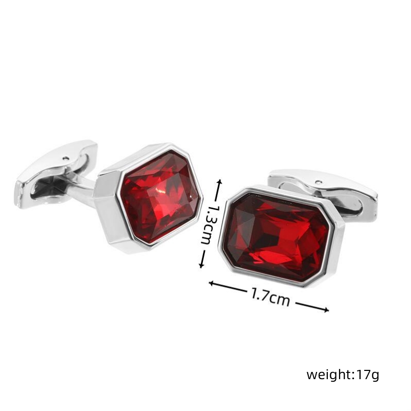 Kancing manset kristal merah b - Dress Shirt French Cuff ulasan dan harga