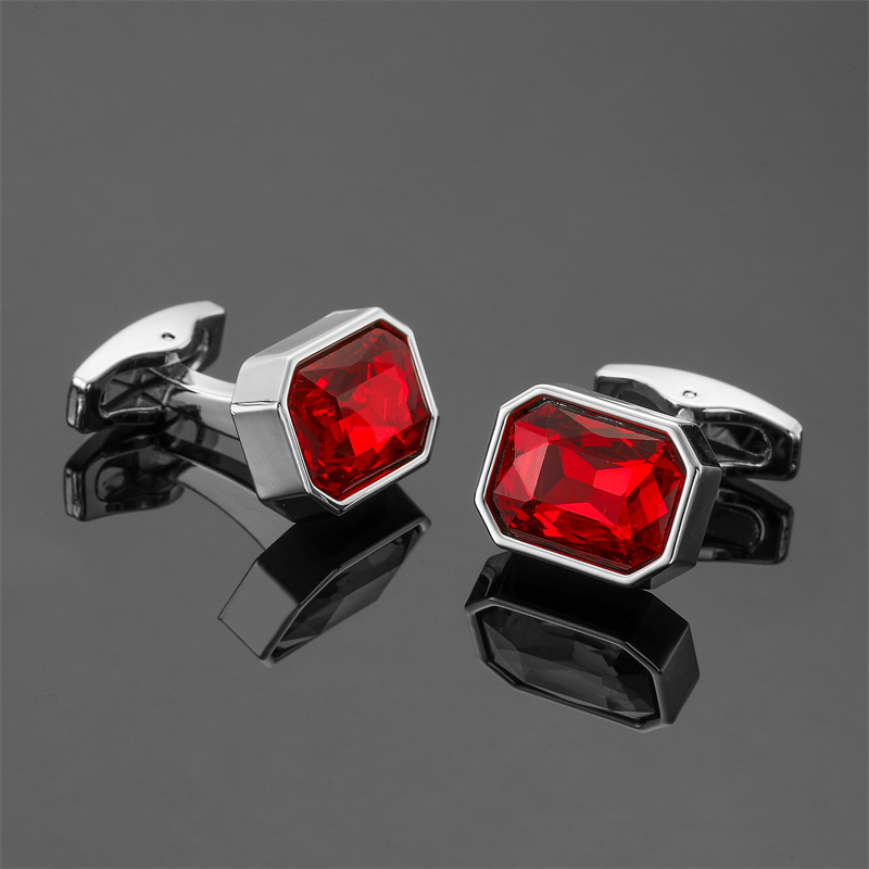 Kancing manset kristal merah b - Dress Shirt French Cuff ulasan dan harga