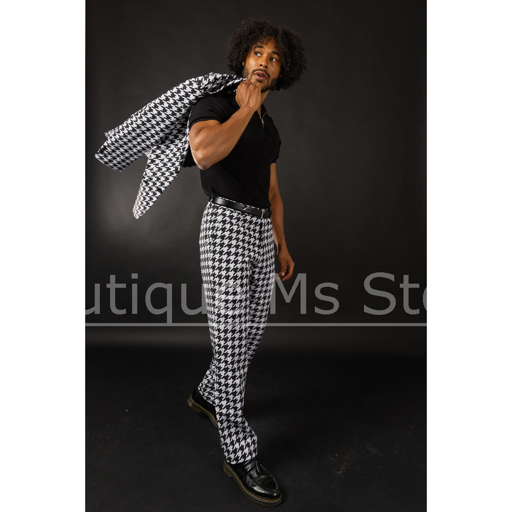 Setelan Jas Pria Hitam Putih M - Men Formal Wear Black And White ulasan dan harga