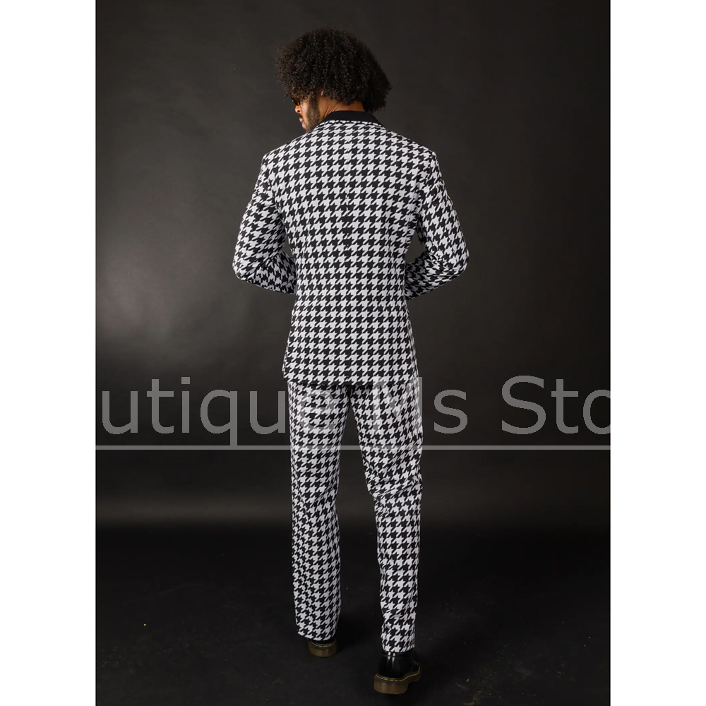 Setelan Jas Pria Hitam Putih M - Men Formal Wear Black And White ulasan dan harga