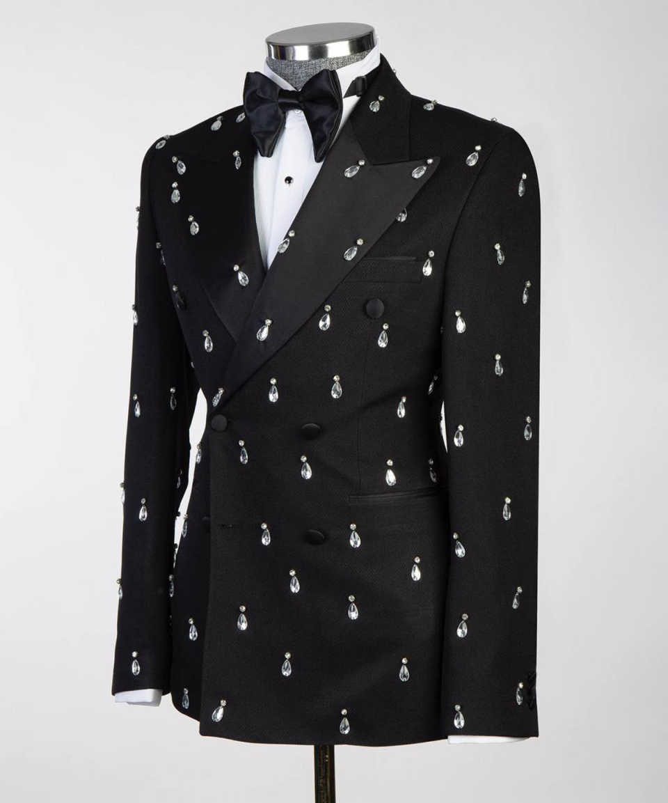 Jas tuksedo pernikahan kristal - Large Men Formal Wear ulasan dan harga