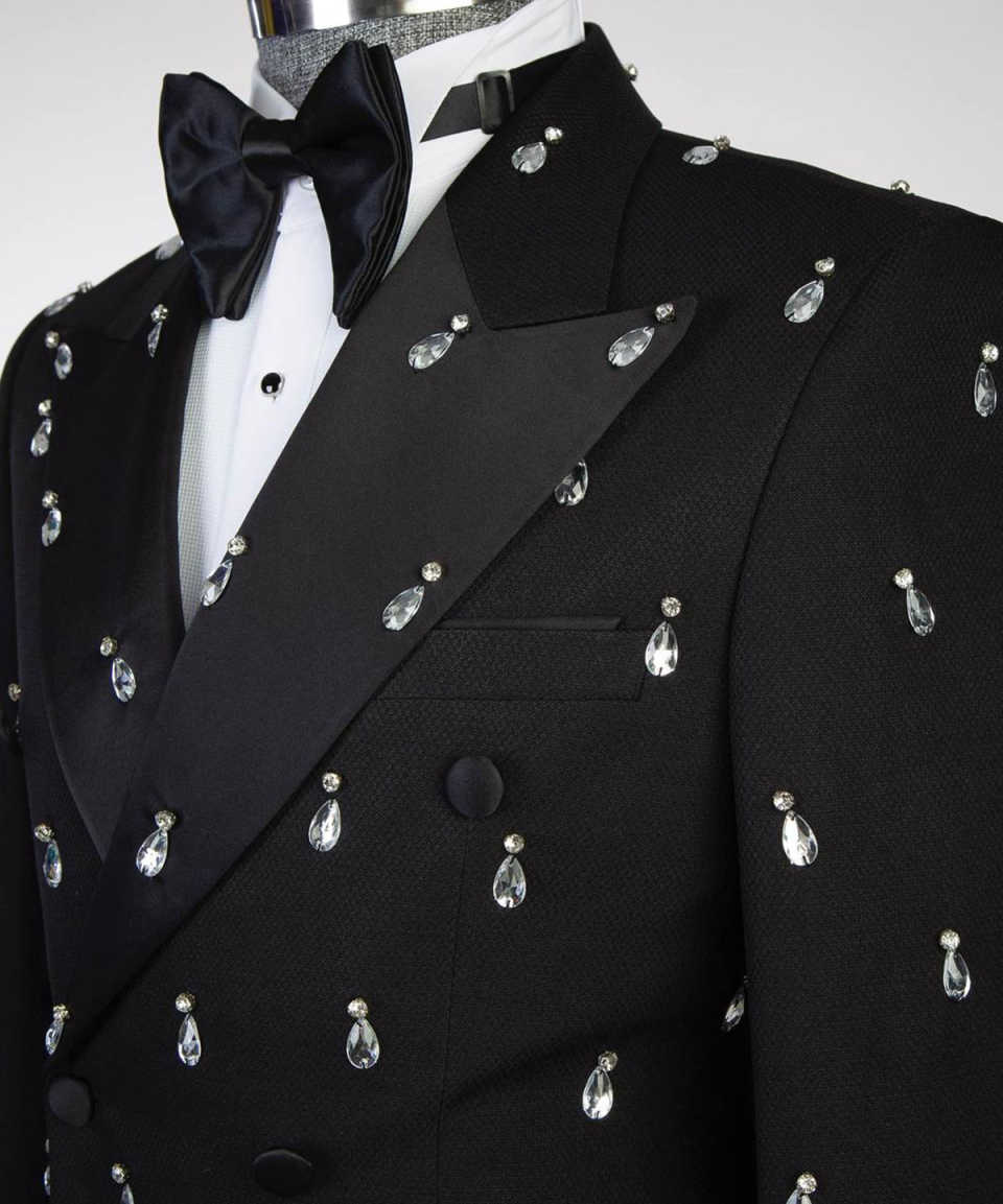 Jas tuksedo pernikahan kristal - Large Men Formal Wear ulasan dan harga