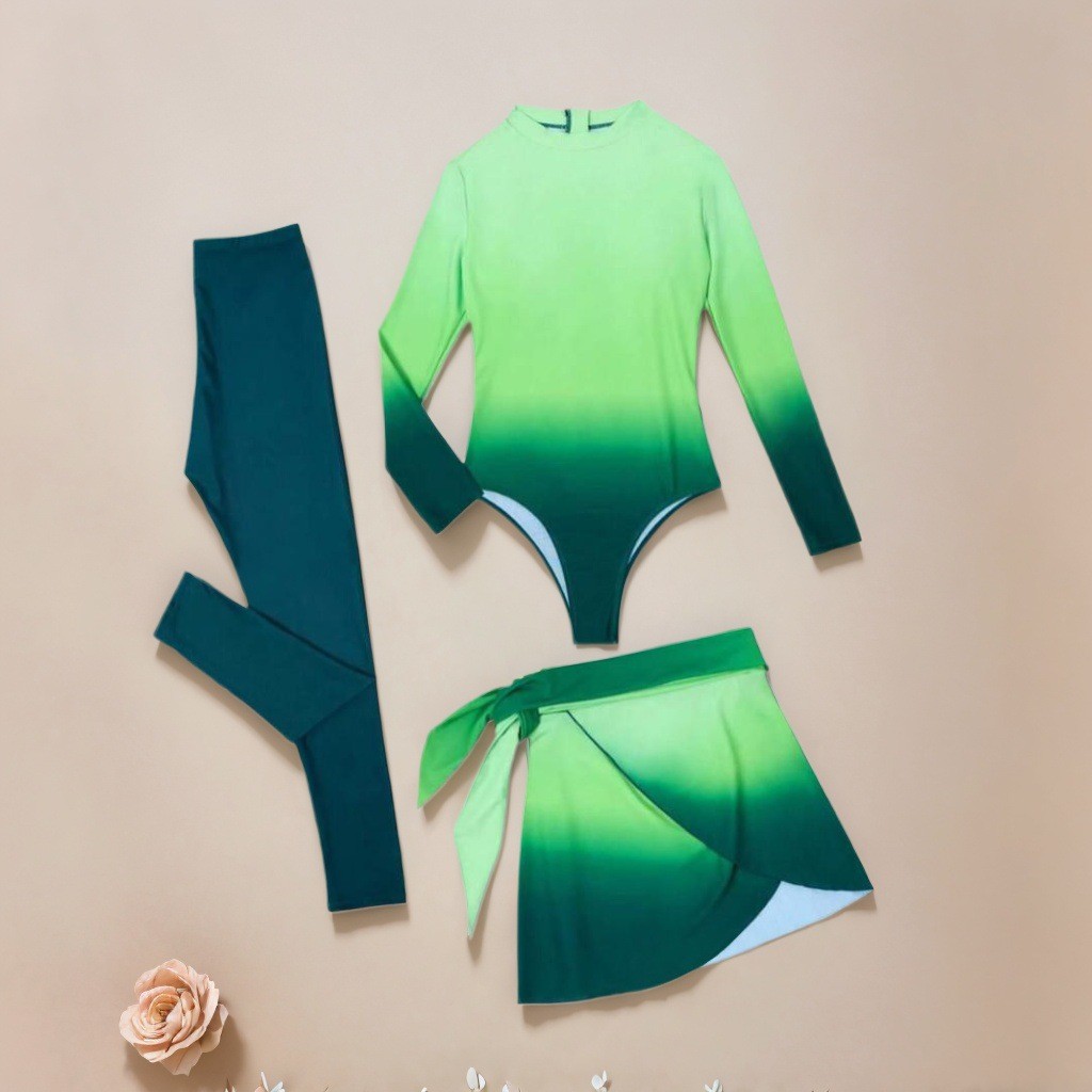 Baju Renang Lengan Panjang Bir - Slim Fit Suit Set ulasan dan harga