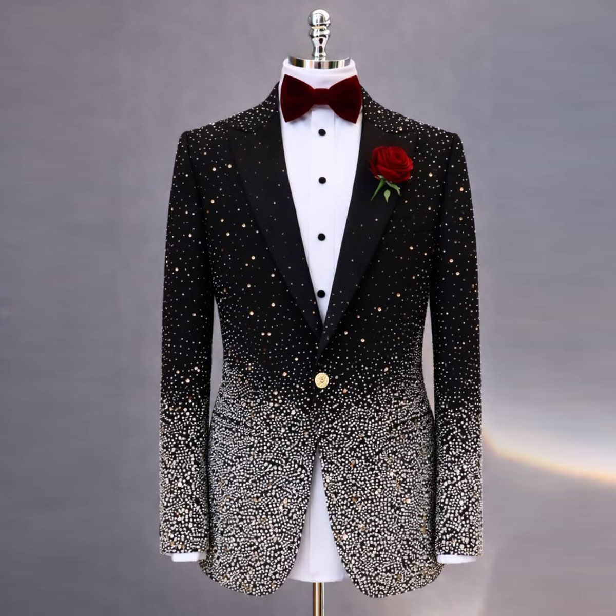 Jas Pria Berlian Imitasi Tampa - Men Formal Wear Wedding ulasan dan harga