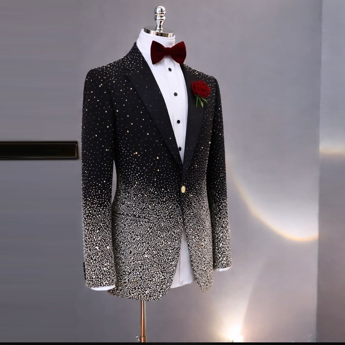 Jas Pria Berlian Imitasi Tampa - Men Formal Wear Wedding ulasan dan harga