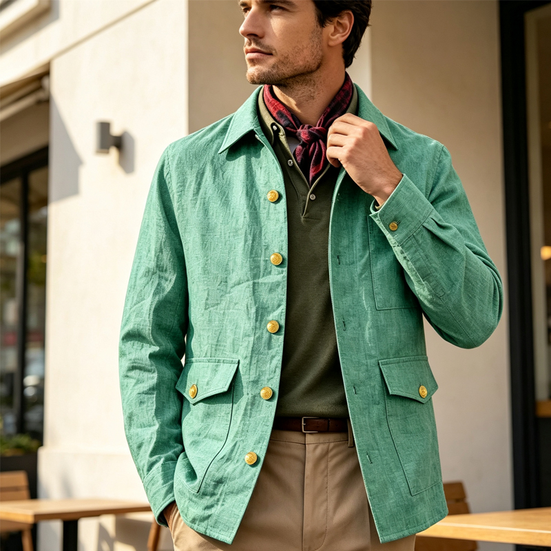 Jaket Linen Pria Vintage Kerah - Men'S Style Formal Wear ulasan dan harga