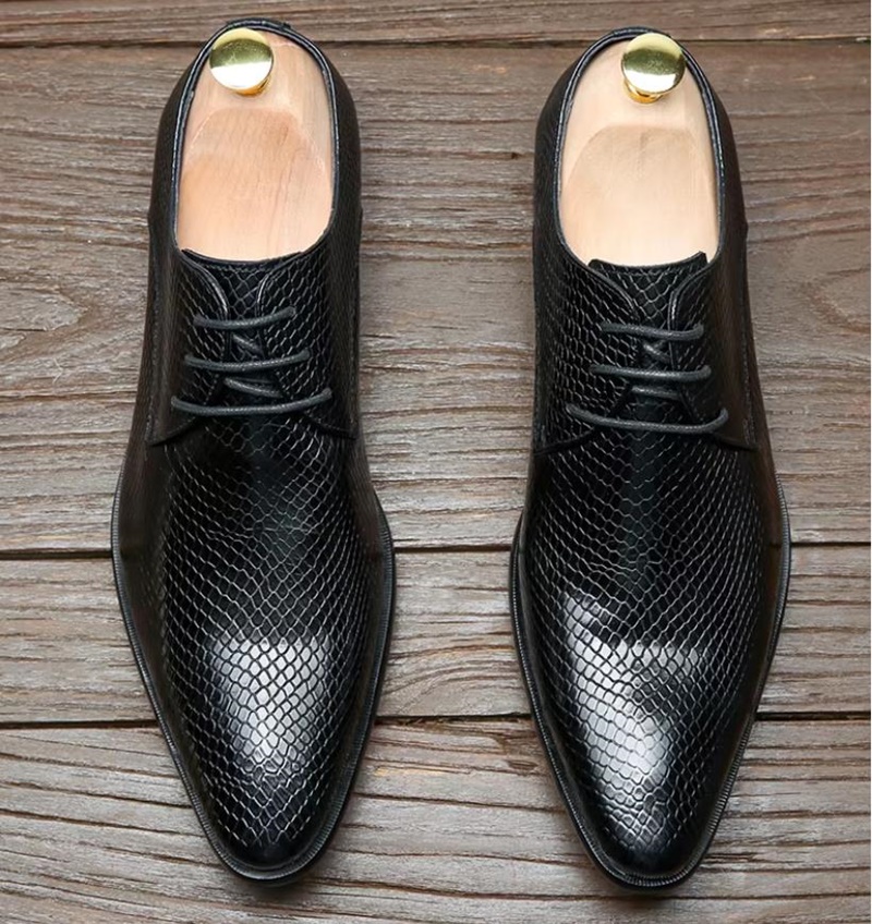 Sepatu Formal Kulit Hitam Moti - Scale - Men Formals & Ethnic Wear ulasan dan harga